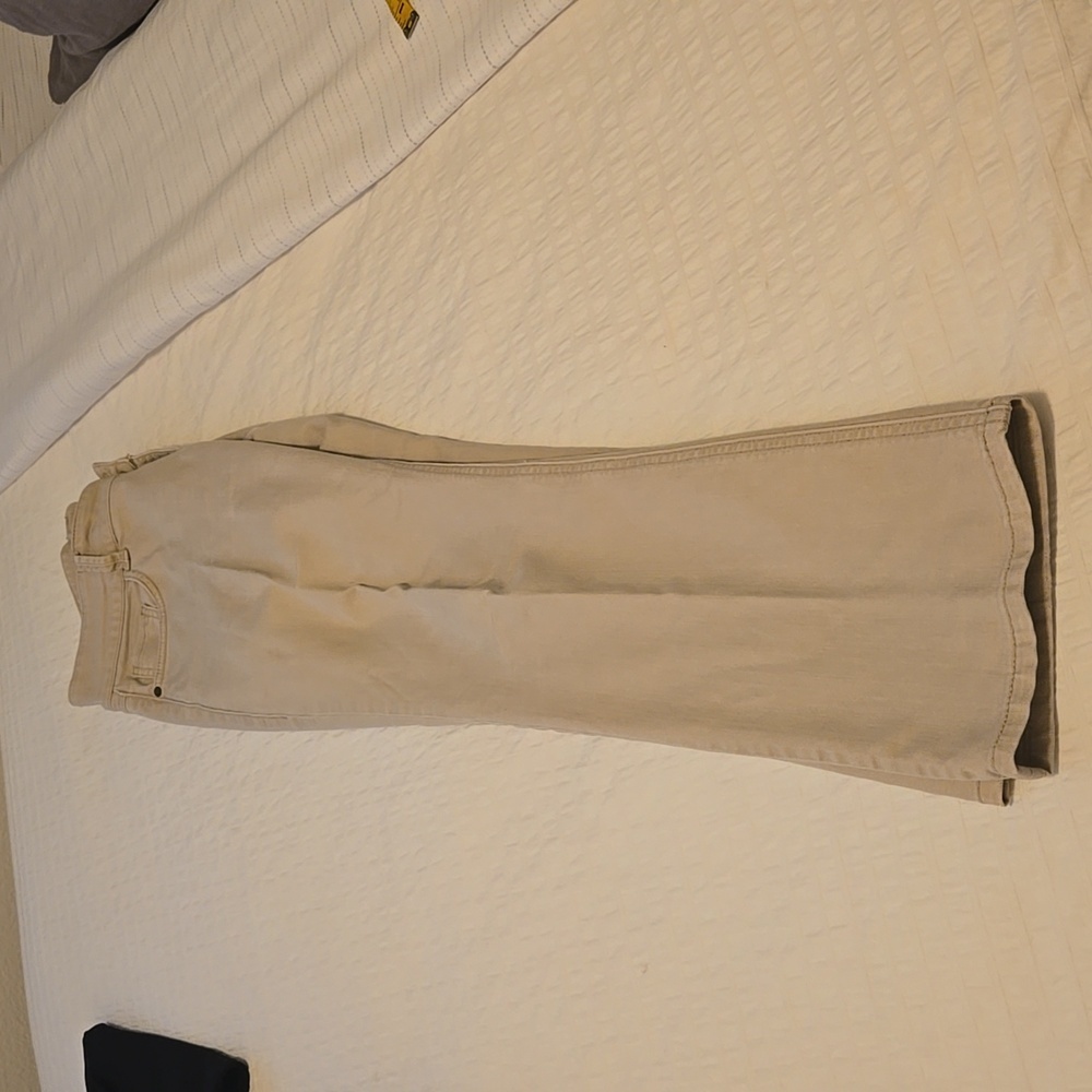 CABI LouLou Style#406 Straight Leg Mid Rise Denim Pants Sz 8 in Cafe Au Lait Y2K - Picture 10 of 13